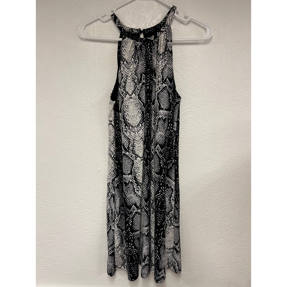Nicole Miller Snakeskin Print‎ Halter Dress Sleeveless Casual S